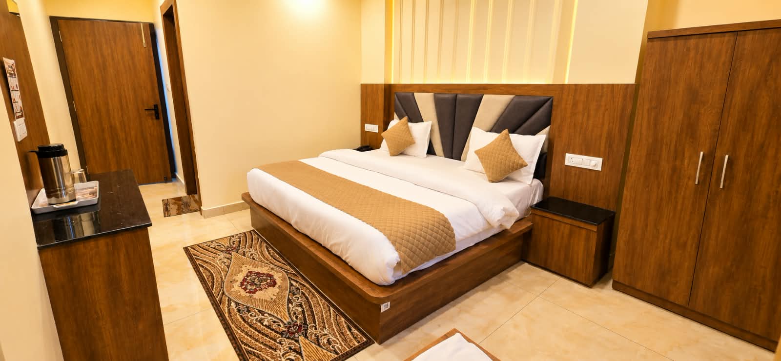Double bed room at Shri Shivay Residency